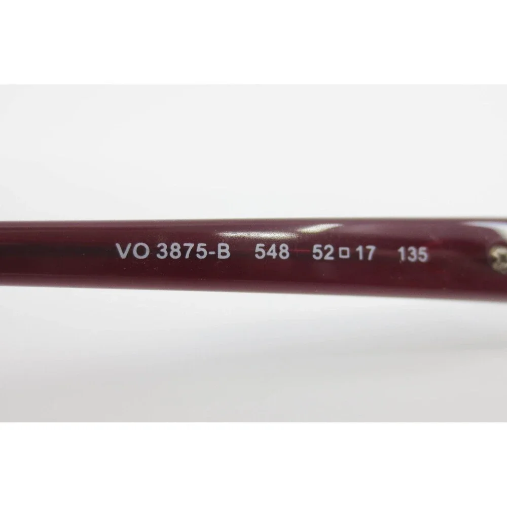 Vogue VO 3875-B 548 Silver Burgundy Flower Detail Eyeglasses 52-17-135